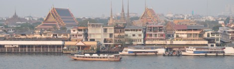 Blick auf Bangkok vom Wat Arun