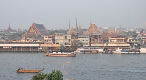 Blick auf Bangkok vom Wat Arun