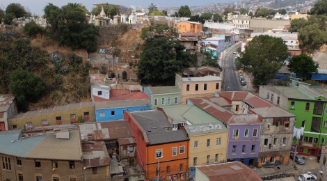 Ausblick vom Cerro Alegre im Stadtzentrum